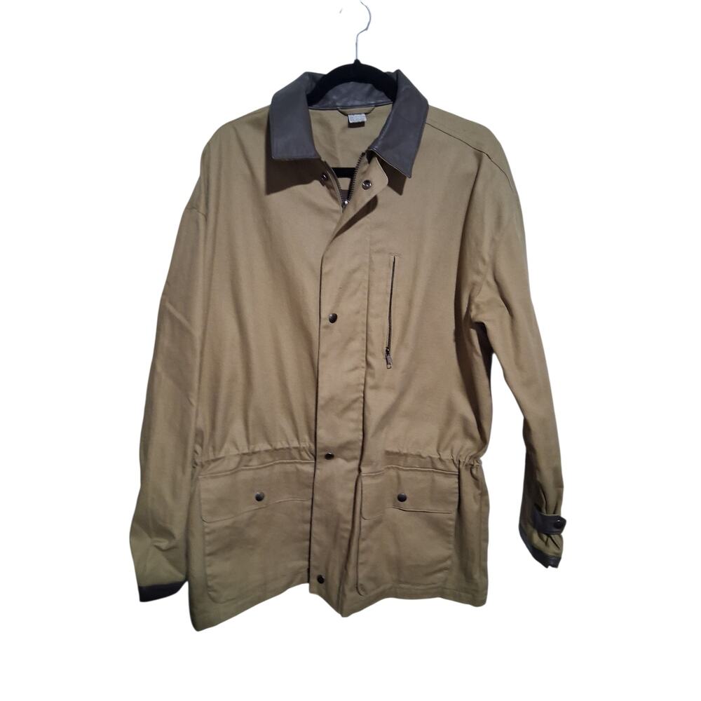 Vintage Marlboro Canvas Leather Mens Size S Chore Farm Barn Field Western Jacket